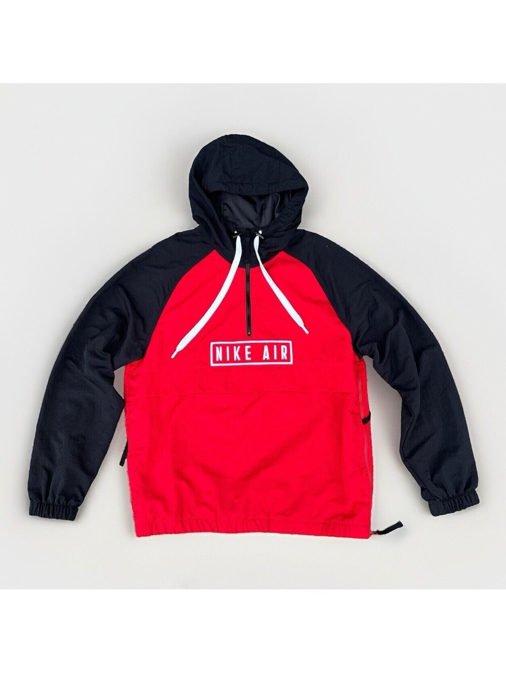 Nike Air Anorak Woven Pullover Men’s Medium Jacket Black/Red BV5163-657